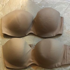 Bundle of 2 VS strapless bras 34DD